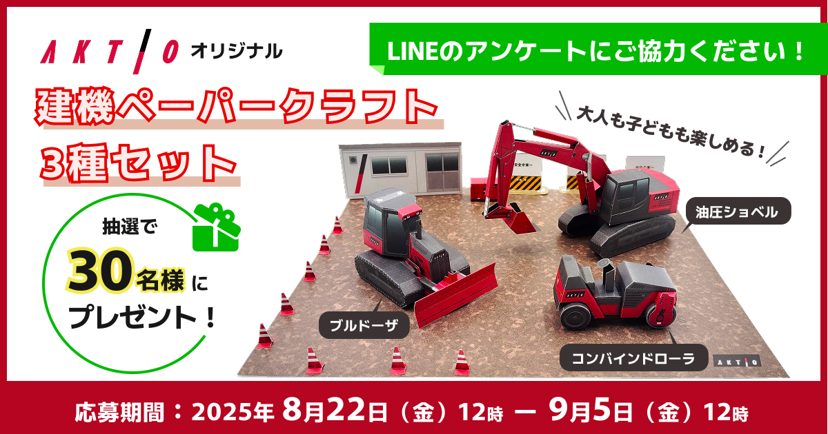アクティオ オリジナルプレゼントが当たります！