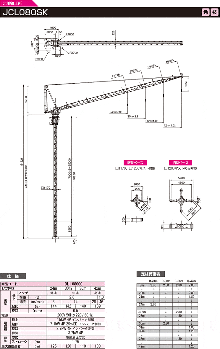 クライミングクレーン JCL080SK