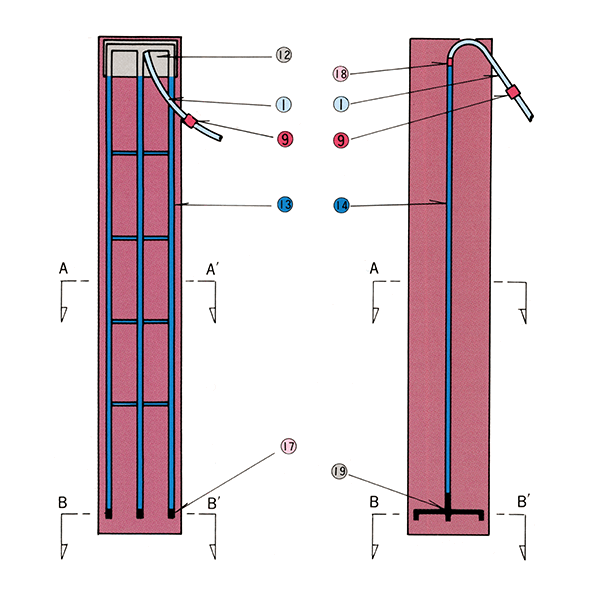 配管部材 ウォータージェットカッター用　鋼管杭への配管例