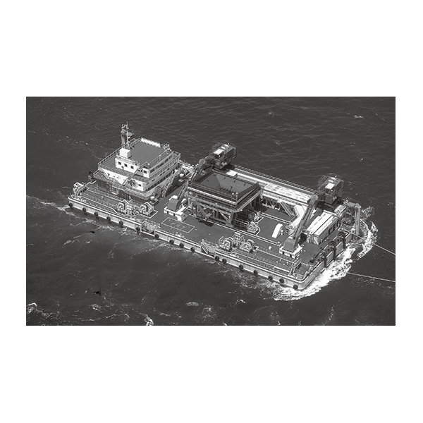 特殊船舶 ATRAS N-1　海底環境を整備する　大型揚土トレミー船　ATRAS N-1