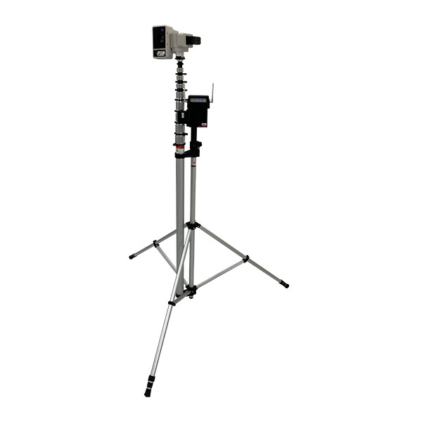 橋梁点検ロボットカメラ　高所型ポールユニット使用時