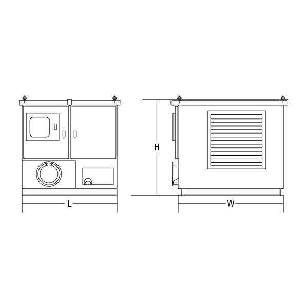 ターボブロワ　寸法図