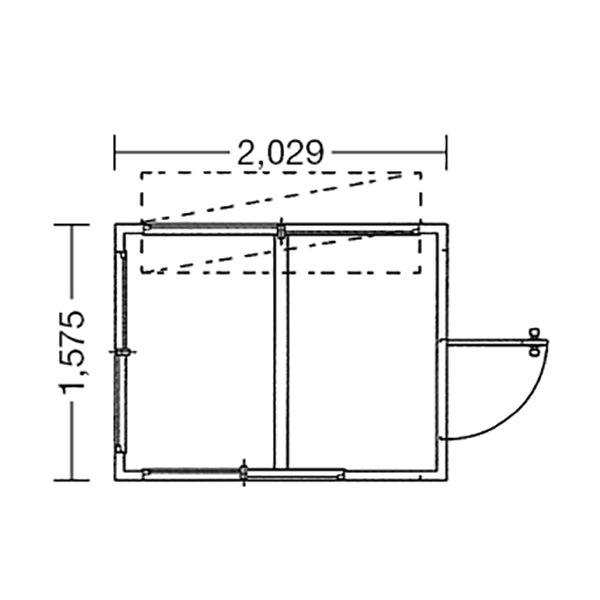 ガードマンBOX　寸法図（NF1 20000（2人用））