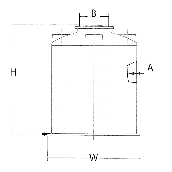 薬剤用タンク　寸法図