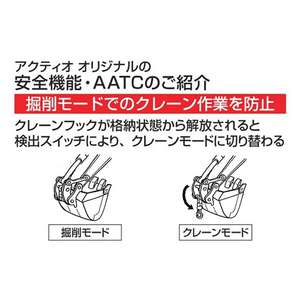 クレーン機能付バックホー