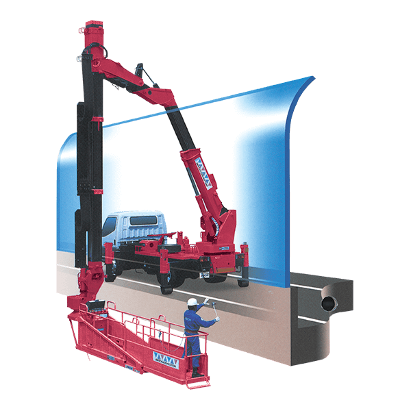 橋梁点検車 使用例